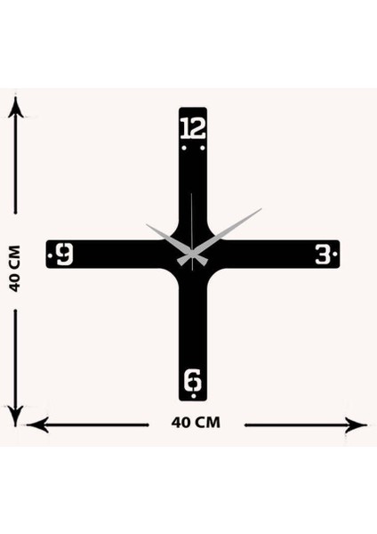 Duvar Saati -Ev Dekorasyon - 40 X 40 - Cm - Siyah - Clock-020 indirimleri