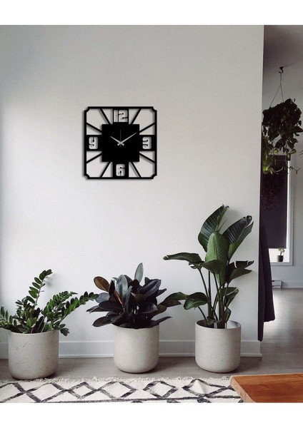 Serisi Metal Duvar Saati -Ev Dekorasyon - 45 X 45 - Cm - Siyah - Clock-170 fiyatları