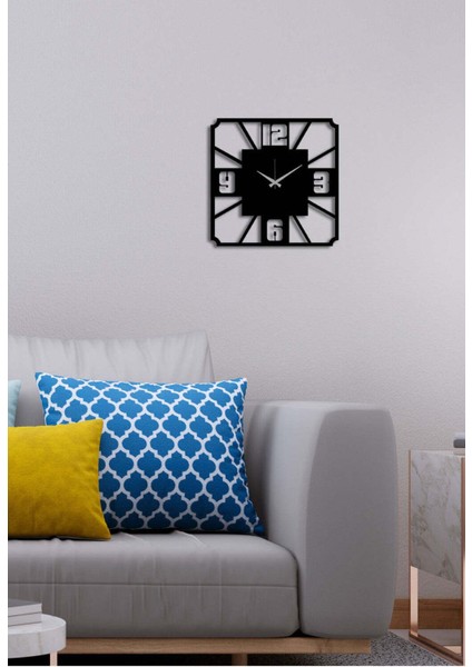 Serisi Metal Duvar Saati -Ev Dekorasyon - 45 X 45 - Cm - Siyah - Clock-170 modelleri