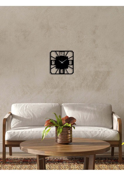 Serisi Metal Duvar Saati -Ev Dekorasyon - 45 X 45 - Cm - Siyah - Clock-170 fırsatları
