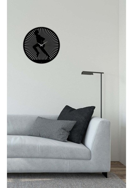 Ahi Vamos Metal Duvar Saati -Ev Dekorasyon - 50 X 50 - Cm - Siyah - Clock-007 fiyatları