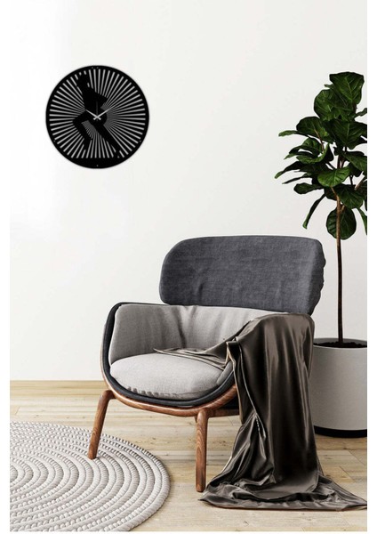 Ahi Vamos Metal Duvar Saati -Ev Dekorasyon - 50 X 50 - Cm - Siyah - Clock-007 modelleri