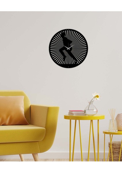 Ahi Vamos Metal Duvar Saati -Ev Dekorasyon - 50 X 50 - Cm - Siyah - Clock-007 fırsatları