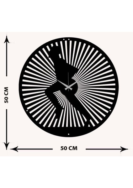 Ahi Vamos Metal Duvar Saati -Ev Dekorasyon - 50 X 50 - Cm - Siyah - Clock-007 indirimleri