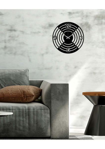Metal Duvar Saati -Ev Dekorasyon - 50 X 50 - Cm - Siyah - Clock-018 fiyatları