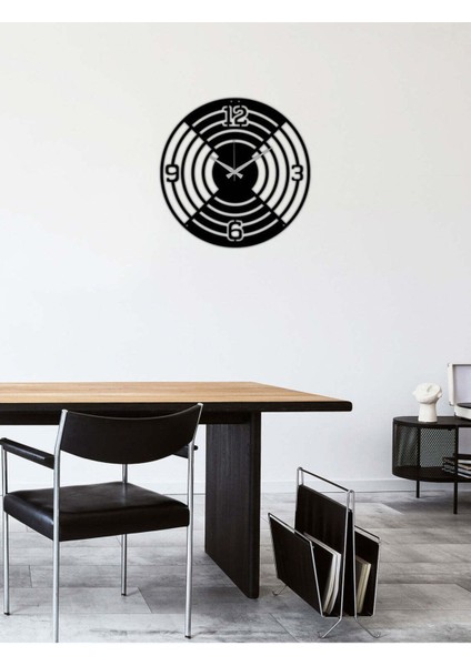 Metal Duvar Saati -Ev Dekorasyon - 50 X 50 - Cm - Siyah - Clock-018 modelleri