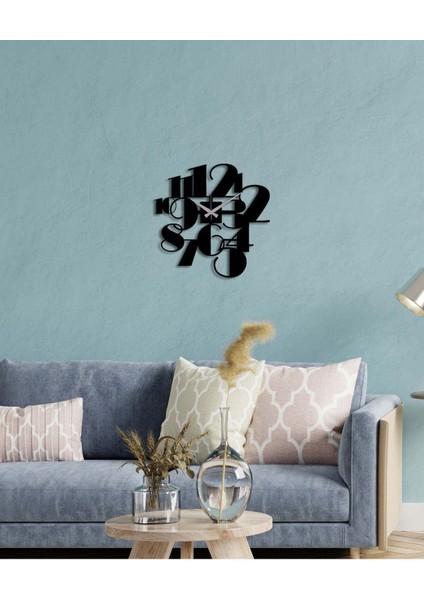 Modern Number Metal Duvar Saati -Ev Dekorasyon - 40 X 40 - Cm - Siyah - Clock-216 fiyatları