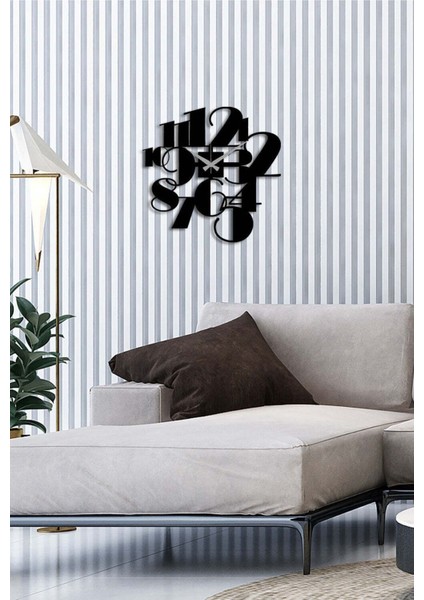 Modern Number Metal Duvar Saati -Ev Dekorasyon - 40 X 40 - Cm - Siyah - Clock-216 fırsatları