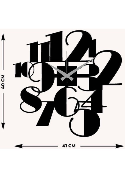 Modern Number Metal Duvar Saati -Ev Dekorasyon - 40 X 40 - Cm - Siyah - Clock-216 indirimleri