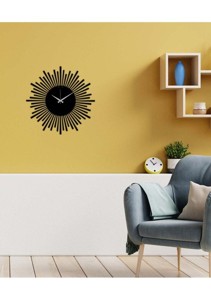 Ritim Metal Duvar Saati A -Ev Dekorasyon - 50 X 50 - Cm - Siyah - Clock-125 modelleri