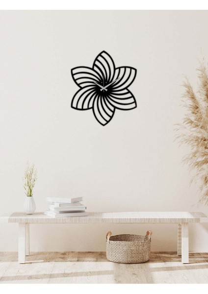 Yıldız metal Duvar Saati -Ev Dekorasyon - 42 X 36 - Cm - Siyah - Clock-111 modelleri