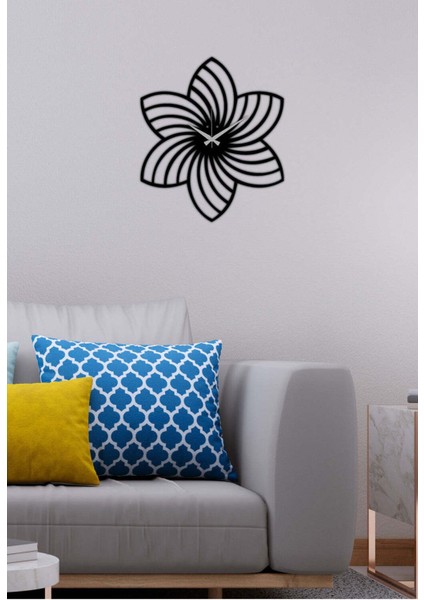 Yıldız metal Duvar Saati -Ev Dekorasyon - 42 X 36 - Cm - Siyah - Clock-111 fırsatları