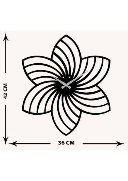 Yıldız metal Duvar Saati -Ev Dekorasyon - 42 X 36 - Cm - Siyah - Clock-111 indirimleri