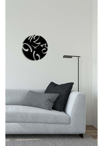 Serisi Metal Duvar Saati -Ev Dekorasyon - 40 X 40 - Cm - Siyah - Clock-193 modelleri