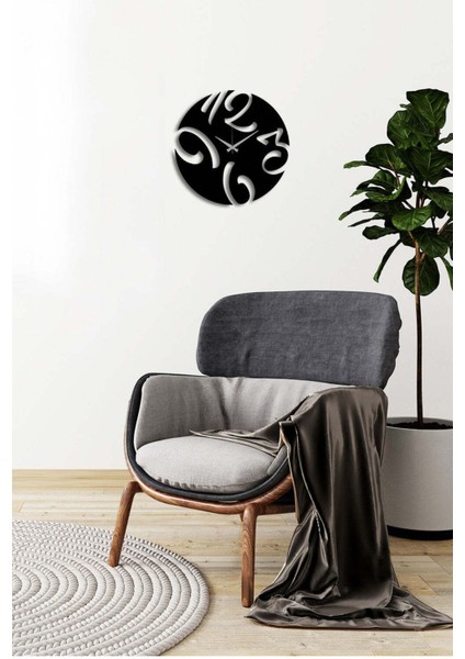 Serisi Metal Duvar Saati -Ev Dekorasyon - 40 X 40 - Cm - Siyah - Clock-193 fırsatları
