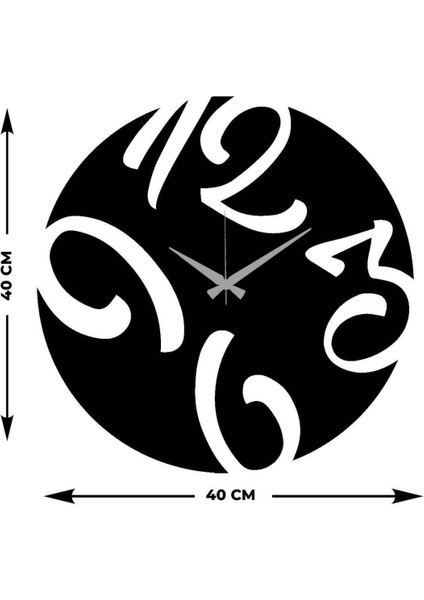Serisi Metal Duvar Saati -Ev Dekorasyon - 40 X 40 - Cm - Siyah - Clock-193 indirimleri
