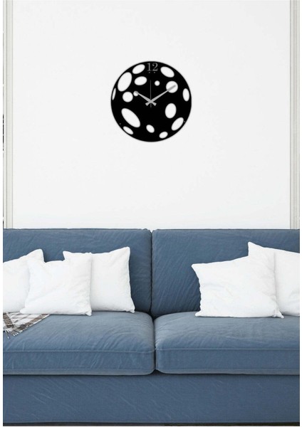Noise Metal Duvar Saati -Ev Dekorasyon - 40 X 40 - Cm - Siyah - Clock-041 modelleri