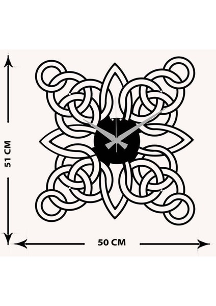 Olimpik Metal Duvar Saati -Ev Dekorasyon - 50 X 51 - Cm - Siyah - Clock-022 indirimleri