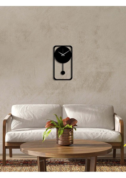 Retro Metal Duvar Saati -Ev Dekorasyon - 55 X 30 - Cm - Siyah - Clock-190 fiyatları