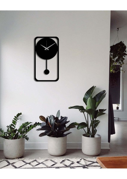 Retro Metal Duvar Saati -Ev Dekorasyon - 55 X 30 - Cm - Siyah - Clock-190 fırsatları