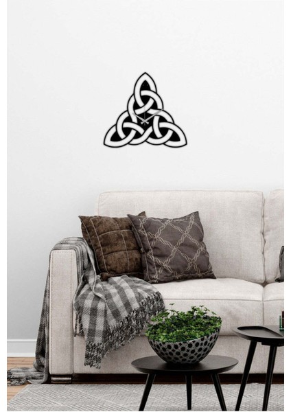 Modern Üçgen Metal Duvar Saati -Ev Dekorasyon - 50 X 45 - Cm - Siyah - Clock-133 fiyatları