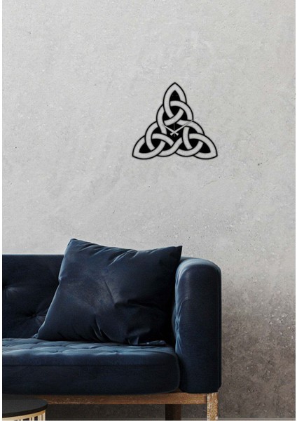 Modern Üçgen Metal Duvar Saati -Ev Dekorasyon - 50 X 45 - Cm - Siyah - Clock-133 modelleri