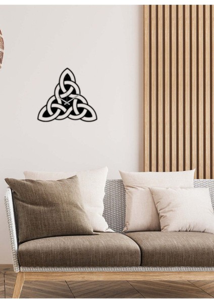 Modern Üçgen Metal Duvar Saati -Ev Dekorasyon - 50 X 45 - Cm - Siyah - Clock-133 fırsatları