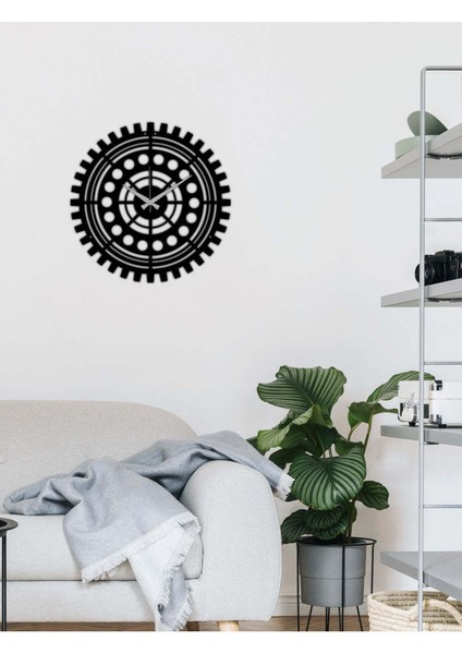 Gearwheel Duvar Saati -Ev Dekorasyon - 40 X 40 - Cm - Siyah - Clock-065 fiyatları