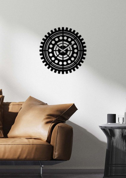 Gearwheel Duvar Saati -Ev Dekorasyon - 40 X 40 - Cm - Siyah - Clock-065 modelleri