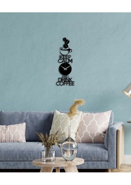 Daily Dose Coffee Metal Duvar Saati -Ev Dekorasyon - 30 X 80 - Cm - Siyah - Clock-181 fiyatları