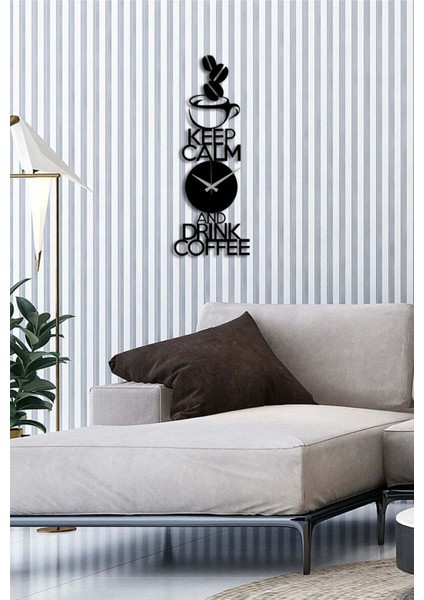 Daily Dose Coffee Metal Duvar Saati -Ev Dekorasyon - 30 X 80 - Cm - Siyah - Clock-181 fırsatları