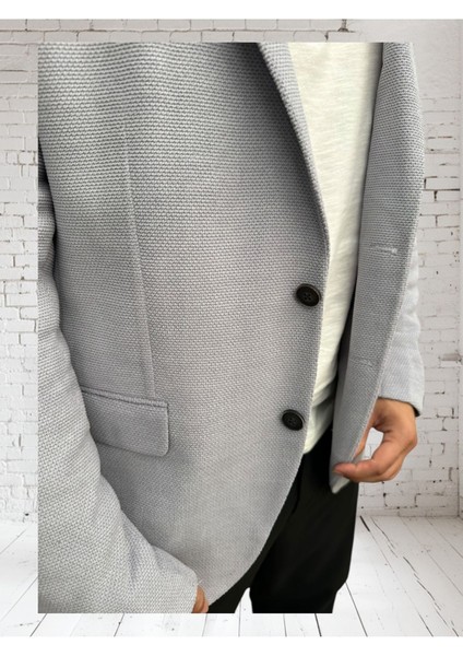 Açık Kahverengi Petek Dokulu Erkek Blazer Spor Ceket fırsatları