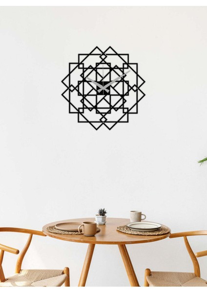 Modern Metal Duvar Saati -Ev Dekorasyon - 50 X 50 - Cm - Siyah - Clock-048 fiyatları