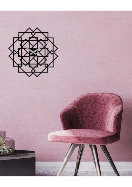Modern Metal Duvar Saati -Ev Dekorasyon - 50 X 50 - Cm - Siyah - Clock-048 modelleri