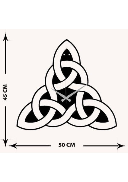 Modern Üçgen Metal Duvar Saati -Ev Dekorasyon - 50 X 45 - Cm - Siyah - Clock-133 indirimleri