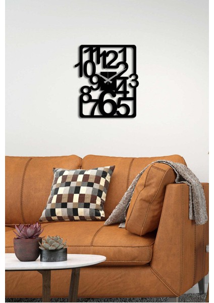 Serisi Metal Duvar Saati -Ev Dekorasyon - 40 X 45 - Cm - Siyah - Clock-175 fırsatları
