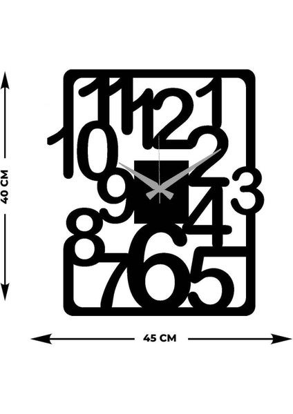 Serisi Metal Duvar Saati -Ev Dekorasyon - 40 X 45 - Cm - Siyah - Clock-175 indirimleri