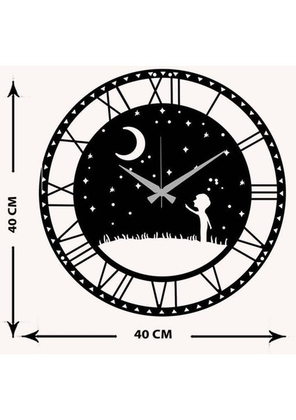 Happykid Duvar Saati -Ev Dekorasyon - 40 X 40 - Cm - Siyah - Clock-037 indirimleri