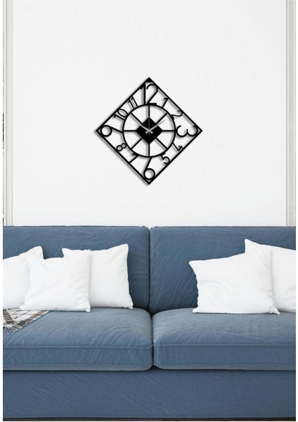Serisi Metal Duvar Saati -Ev Dekorasyon - 50 X 50 - Cm - Siyah - Clock-166 modelleri