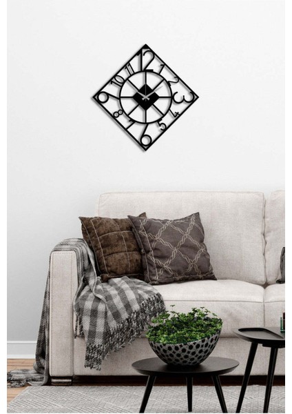 Serisi Metal Duvar Saati -Ev Dekorasyon - 50 X 50 - Cm - Siyah - Clock-166 fırsatları