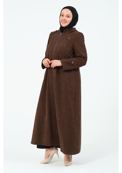 Kaylee Kadın Büyük Beden Şönil Kumaş Astarlı Tesettür Mevsimlik Ferace fırsatları