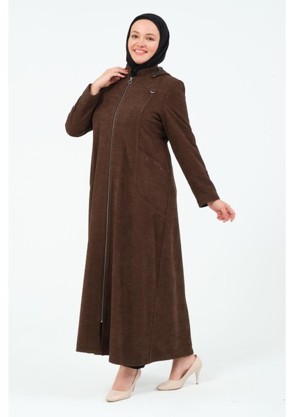 Kaylee Kadın Büyük Beden Şönil Kumaş Astarlı Tesettür Mevsimlik Ferace indirimleri