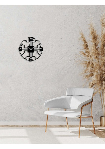 Modern Kimya Metal Duvar Saati -Ev Dekorasyon - 45 X 45 - Cm - Siyah - Clock-246 fiyatları