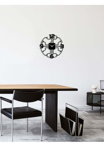 Modern Kimya Metal Duvar Saati -Ev Dekorasyon - 45 X 45 - Cm - Siyah - Clock-246 modelleri
