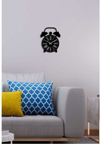 Çalar Metal Duvar Saati -Ev Dekorasyon - 40 X 32 - Cm - Siyah - Clock-205 fiyatları