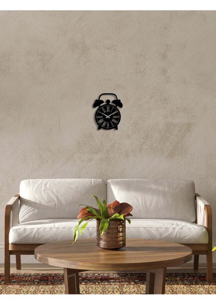 Çalar Metal Duvar Saati -Ev Dekorasyon - 40 X 32 - Cm - Siyah - Clock-205 modelleri