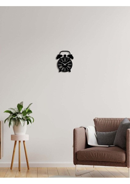 Çalar Metal Duvar Saati -Ev Dekorasyon - 40 X 32 - Cm - Siyah - Clock-205 fırsatları