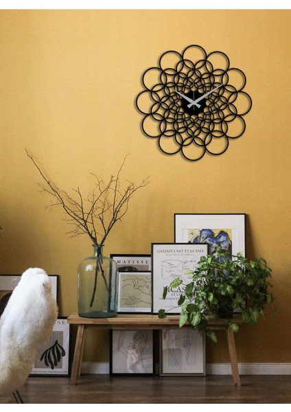 Dairesel Duvar Saati -Ev Dekorasyon - 51 X 51 - Cm - Siyah - Clock-021 fırsatları