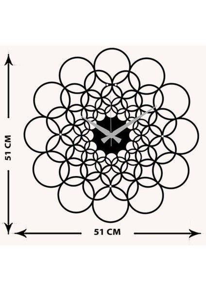 Dairesel Duvar Saati -Ev Dekorasyon - 51 X 51 - Cm - Siyah - Clock-021 indirimleri