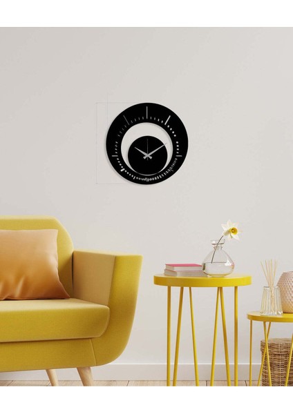 Serisi Metal Duvar Saati -Ev Dekorasyon - 40 X 40 - Cm - Siyah - Clock-173 modelleri